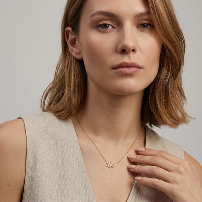 "Eye of Love" Marquise Cut Necklace