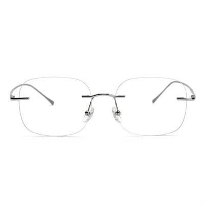 Hollis Silberne Quadratische Brille