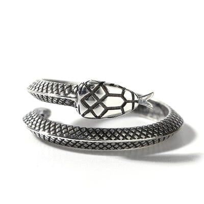 Jeulia Bague Serpent pour Homme en Argent Sterling