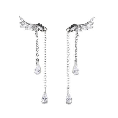 Jeulia Wing Design Sterling Silver Earring Drops