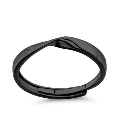 Jeulia Mobius Anillo Para Hombre De Plata Esterlina