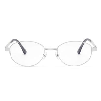 Rory Silberne Ovale Brille