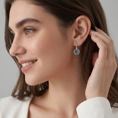 "Nuit pure" Pendants taille ronde