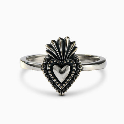 Jeulia "Sacred Heart" Sterling Silver Ring