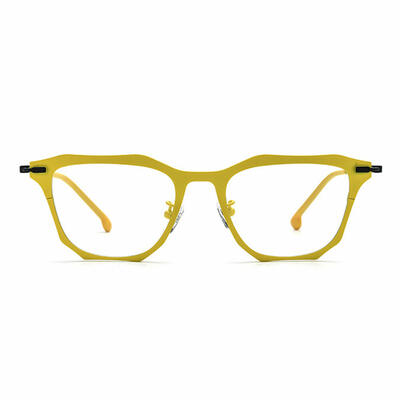 Bartholome Lunettes Carrées Jaunes