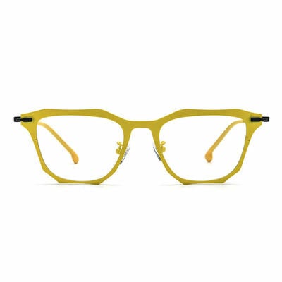 Bartholome Lunettes Carrées Jaunes