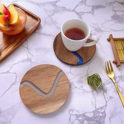 Reslol Premium Resin - Acacia Wood Round Coasters