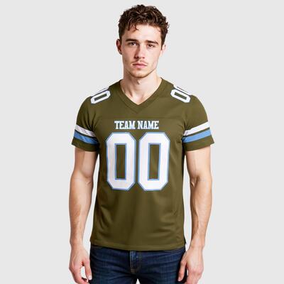 Tactical Olive Football Jerseys – Personalized Name and Squad Number