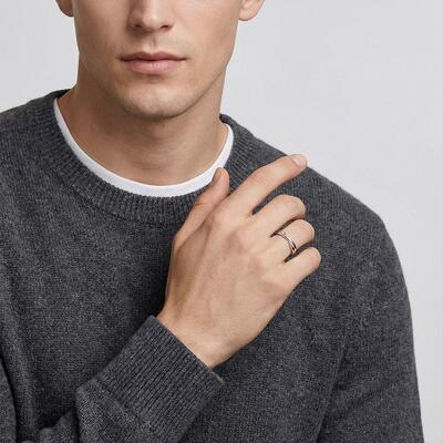 "Every Step with You" Men's Wedding Band