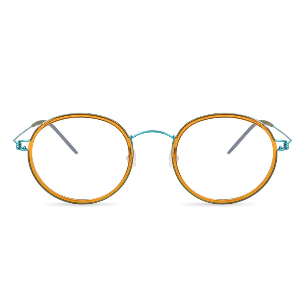 Aurora Orange Round Glasses