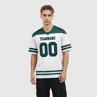 アメリカンフットボール ジャージ ホワイト 名前 チーム名 ロゴ 番号入り ゲーム着 カスタマイズ ユニセックス