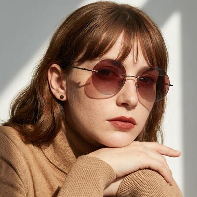Owen Braune Runde Sonnenbrille