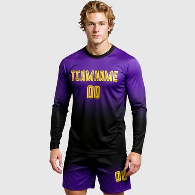 Custom Soccer Jersey Long Sleeve Sublimation Fade Fashion