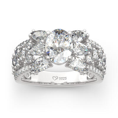 Jeulia Vintage Oval Cut Sterling Silver Ring