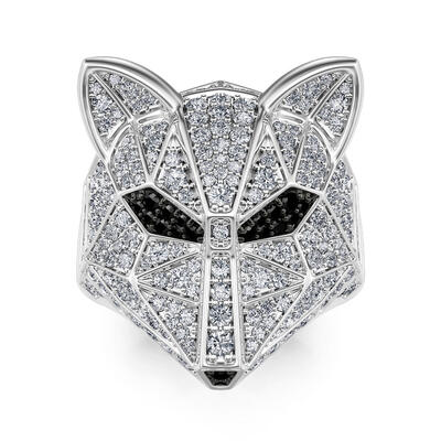 Jeulia "Wise Fox" Sterling Silver Ring