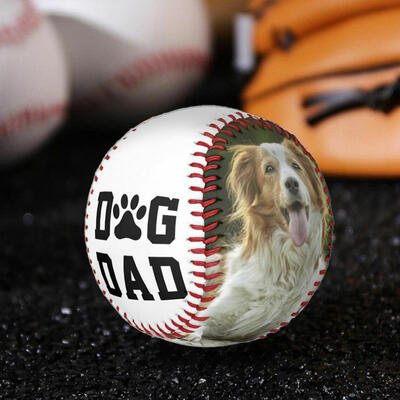Personalized Baseball Add Pet Photos Gifts for Dad