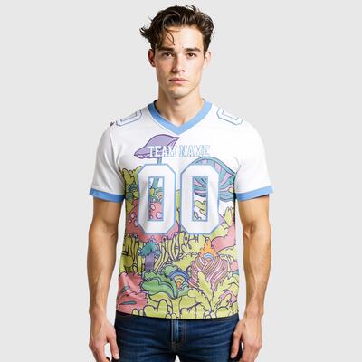 フットボール 名前 チーム名 番号 Tシャツ Vネック ジャージ スポーツウェア ユニフォーム 男女兼用 オーダーメイド