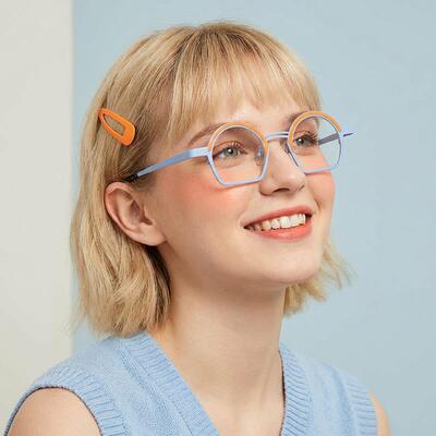 Quille Blue Round Glasses