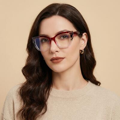 Kristin Red Cat Eye Glasses