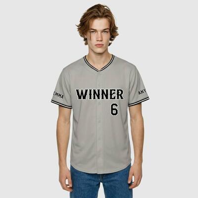 Custom Gray Baseball Jersey – Personalized Name & Number | Tokyo Baseball Team Inspired Fan Shirt