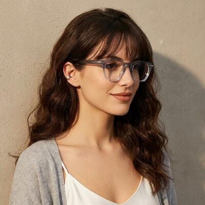 Euphemie Gray Square Glasses