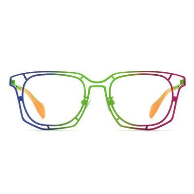 Whit Grüne Quadratische Brille