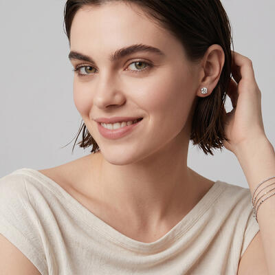 "Starry Splendor" Cushion Cut Stud Earrings