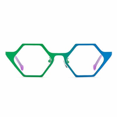 MacArthu Blue Geometric Glasses
