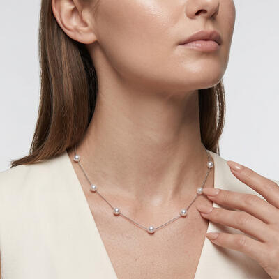 "A Joint Journey" 7.5-8.0mm Freshwater Pearl Necklace