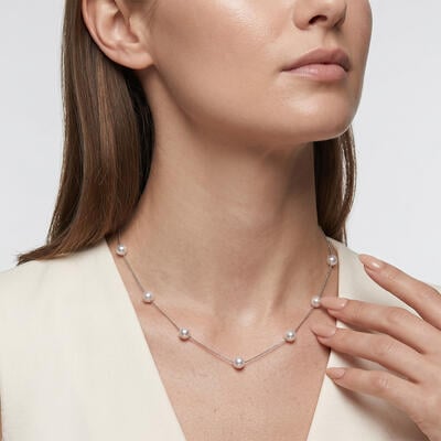 "A Joint Journey" 7.5-8.0mm Freshwater Pearl Necklace