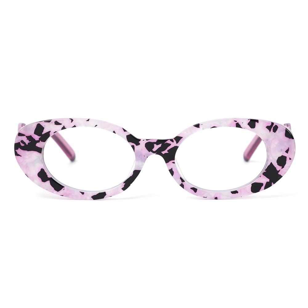 Ivory Pink Oval Glasses