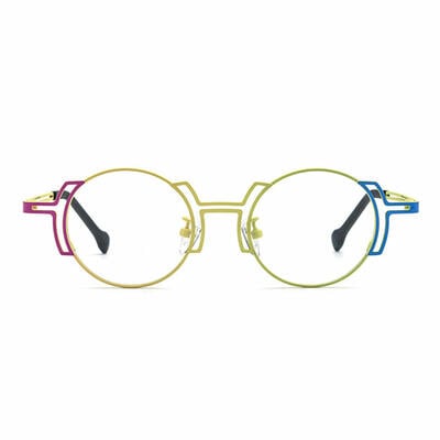Kathleen Yellow Round Glasses