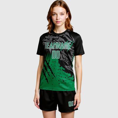 サッカー ジャージ カラーブロッキング 昇華プリント チーム名 ネーム 背番号 胸番号入り ロゴ オーダーメイド可能