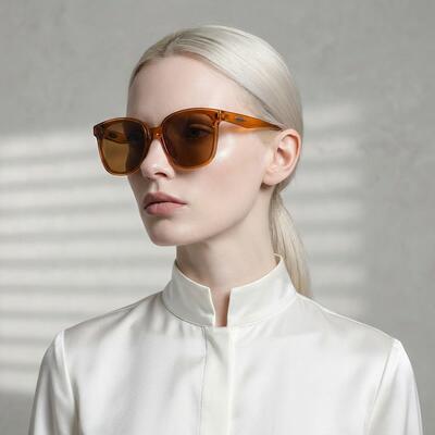 Lucas Brown Square Sunglasses
