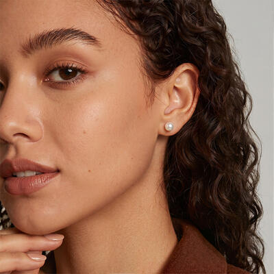 "Whispers of Devotion" 7.0-7.5mm Freshwater Pearl Stud Earrings