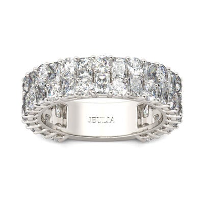 Jeulia Round Cut Sterling Silver Women's Band