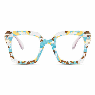 Nydia Blue Square Glasses