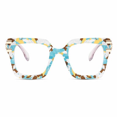 Nydia Blue Square Glasses