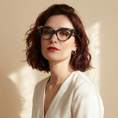 Natividad Blue Cat Eye Glasses