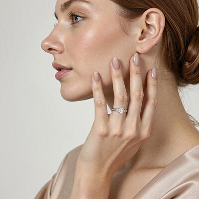 "Everyday with You" Radiant Cut Three Stone Engagement Ring