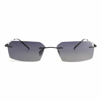Rusk Schwarze Rechteckige Sonnenbrille