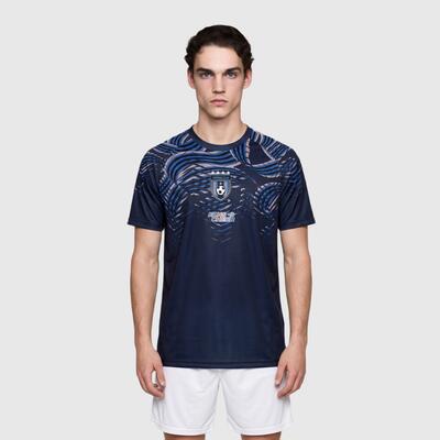 Custom Uruguay Inspired Dark Pattern Soccer Jersey, Personalized Any Name & Number
