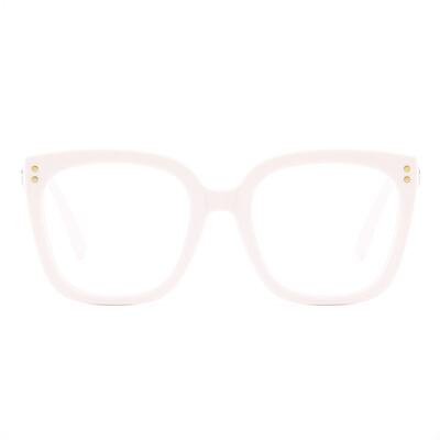 Trog Weiße Quadratische Brille