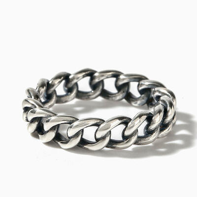 Jeulia "Link Chain" Sterling Silver Band