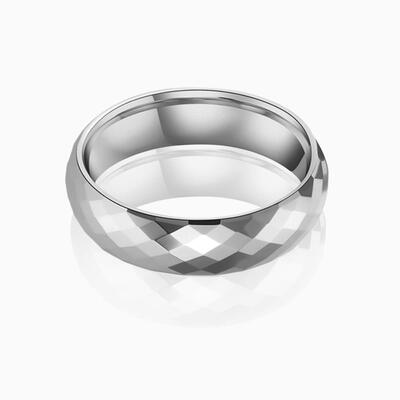 "The Infinite Mirror" 6mm Tungsten Carbide Men's Wedding Ring