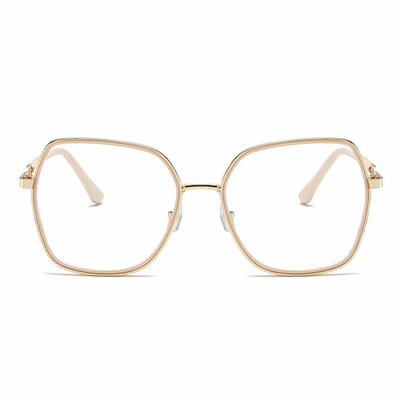 Oliver Beige Geometric Glasses
