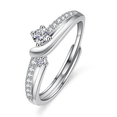 Jeulia Bague pour homme Pierre Couple Argent Sterling