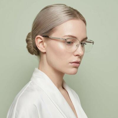 Simpson Lunettes Browline Argentées