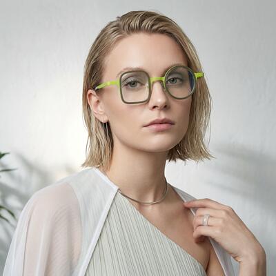 Jonson Green Square Round Glasses