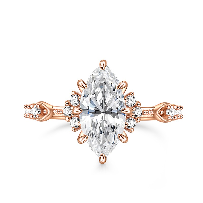 Jeulia Vintage Marquise Engagement Ring Sterling Silver